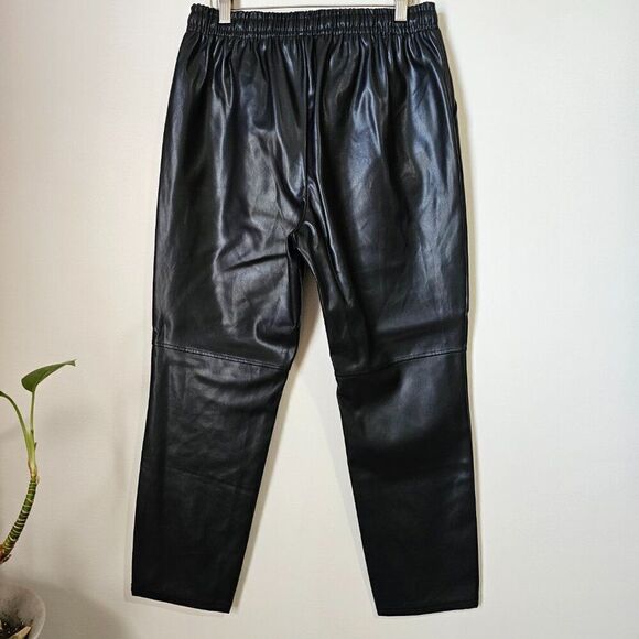 NWT LAUNDRY BY SHELLI SEGAL LOS ANGELES VEGAN LEATHER TAPERED PANTS SIZE M - Picture 2 of 16
